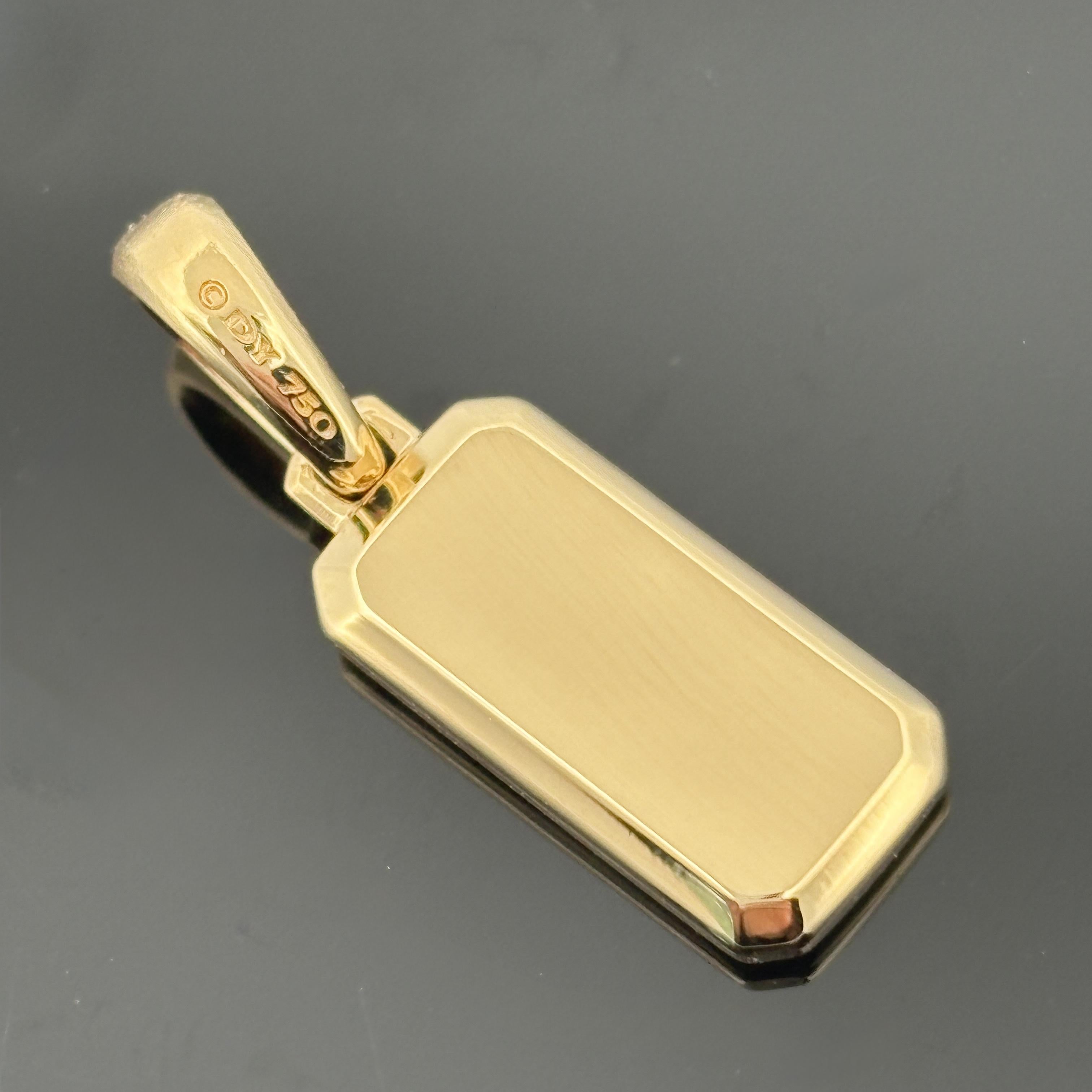 David Yurman Streamline Pave Diamond Pendant 18k Yellow Gold