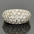 Estate 3.40ct Pavé Diamond Dome Ring 18k Yellow Gold - G/VS