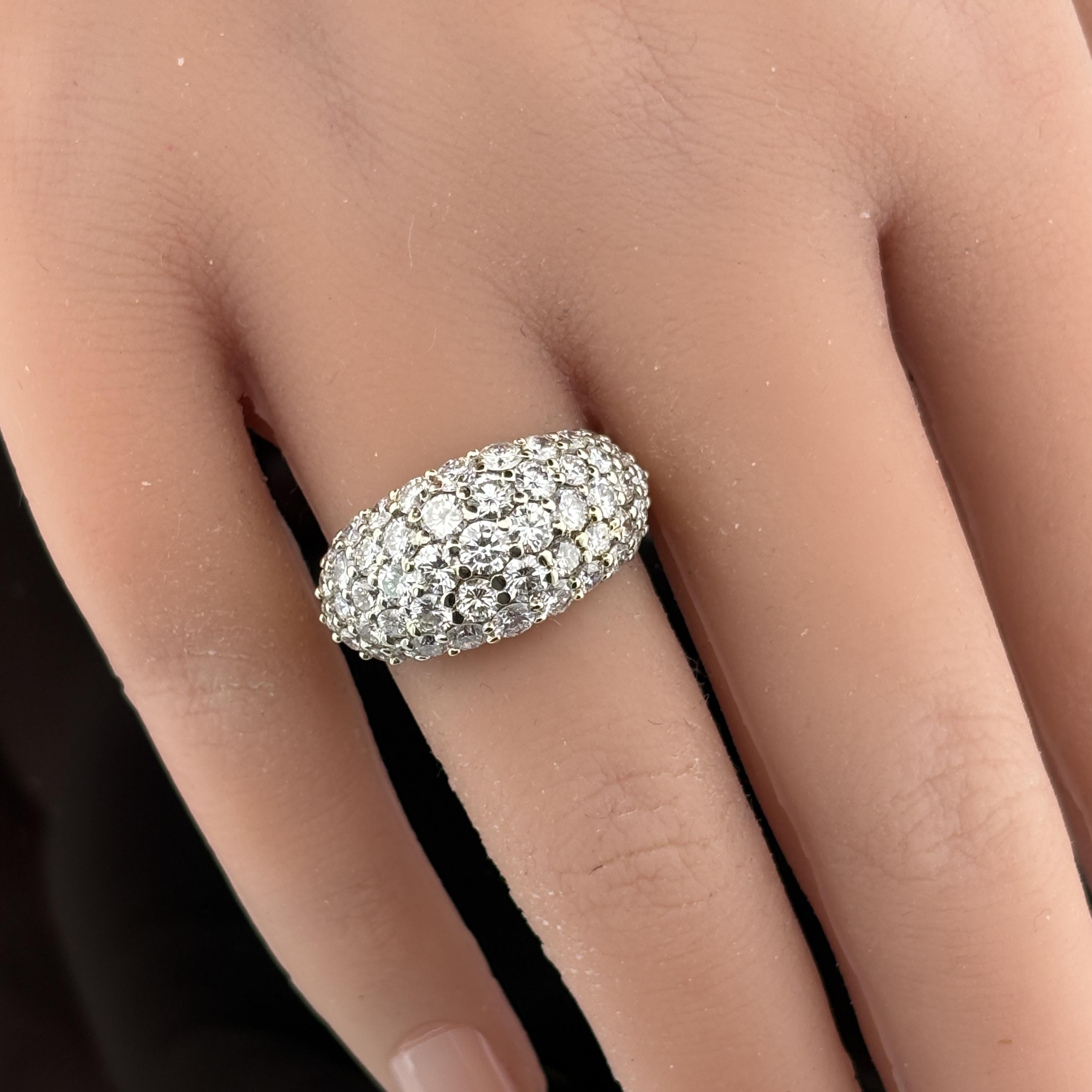 Estate 3.40ct Pavé Diamond Dome Ring 18k Yellow Gold - G/VS