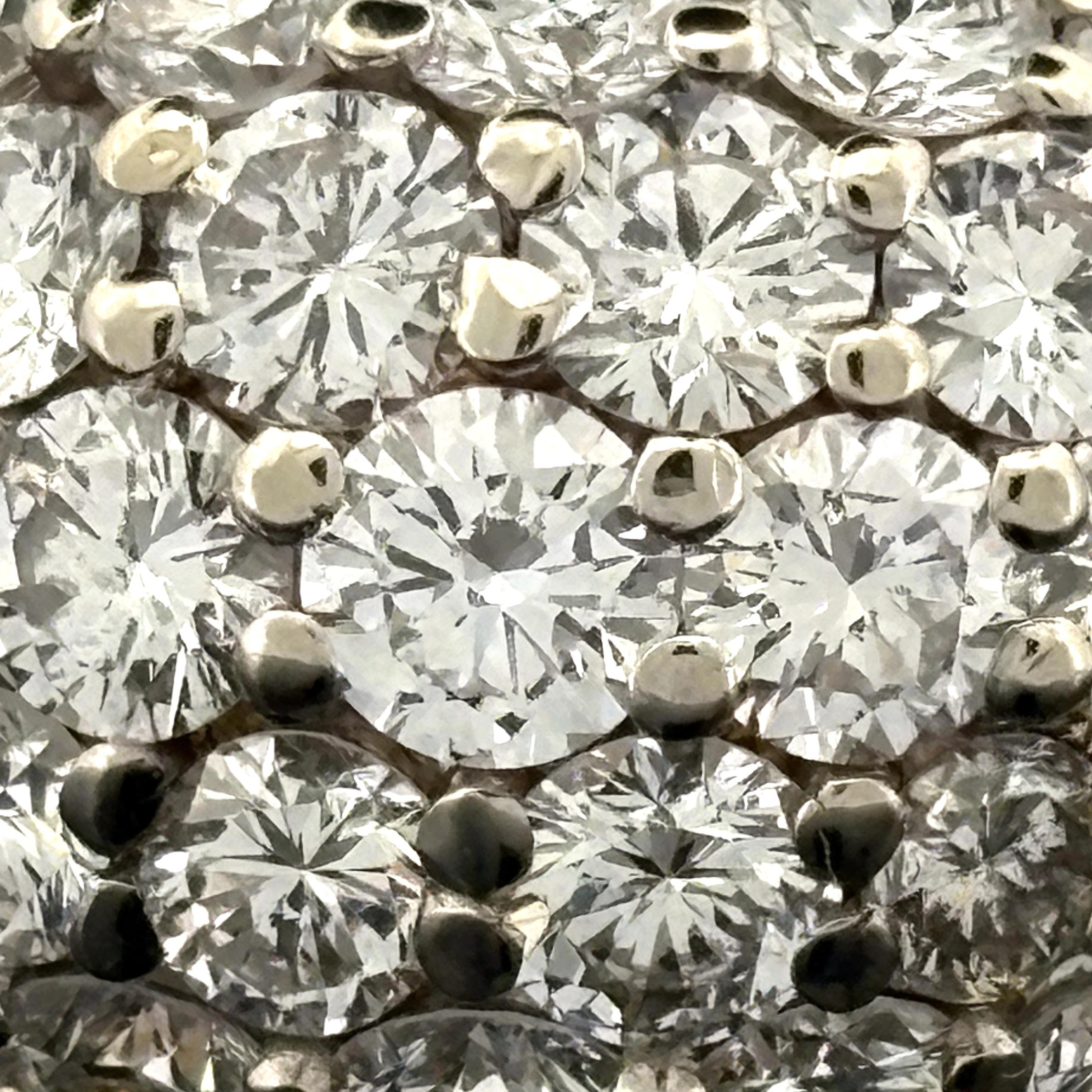Estate 3.40ct Pavé Diamond Dome Ring 18k Yellow Gold - G/VS