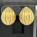 David Webb 18K Yellow Gold Hammered Dome Clip Earrings