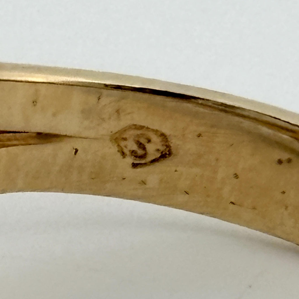 Basket Weave Ring 18k Yellow Gold Diamond