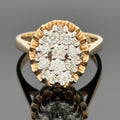 Vintage 1.00ctw Diamond Cluster Ring 14k Gold
