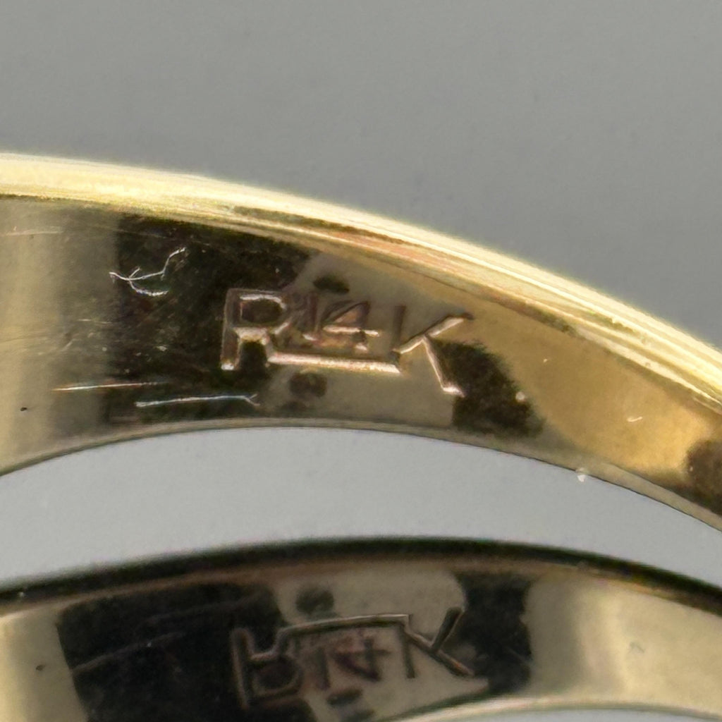 Vintage Art Deco Men's 14K Gold Old European Cut Diamond Solitaire Ring