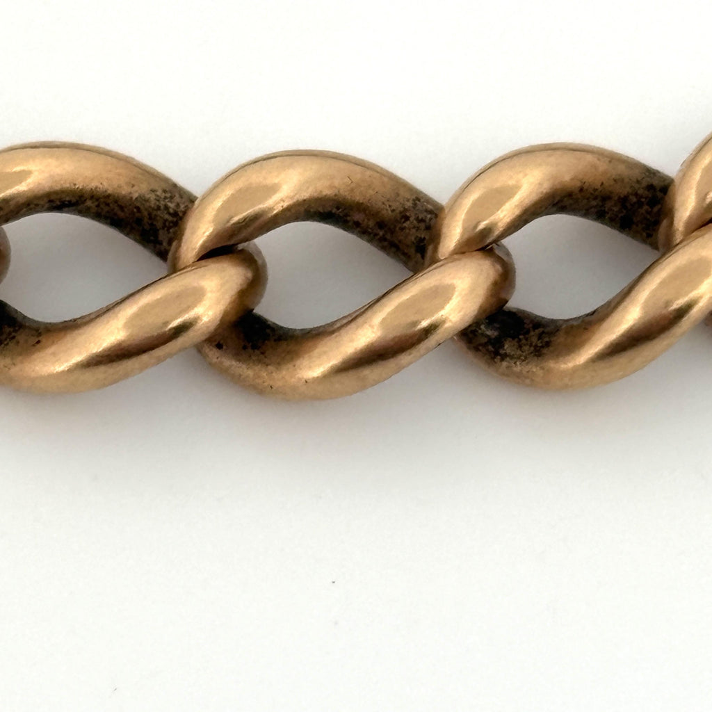 Tiffany & Co. Antique 18K Rose Gold Watch Chain with Signed T-Bar, 14"