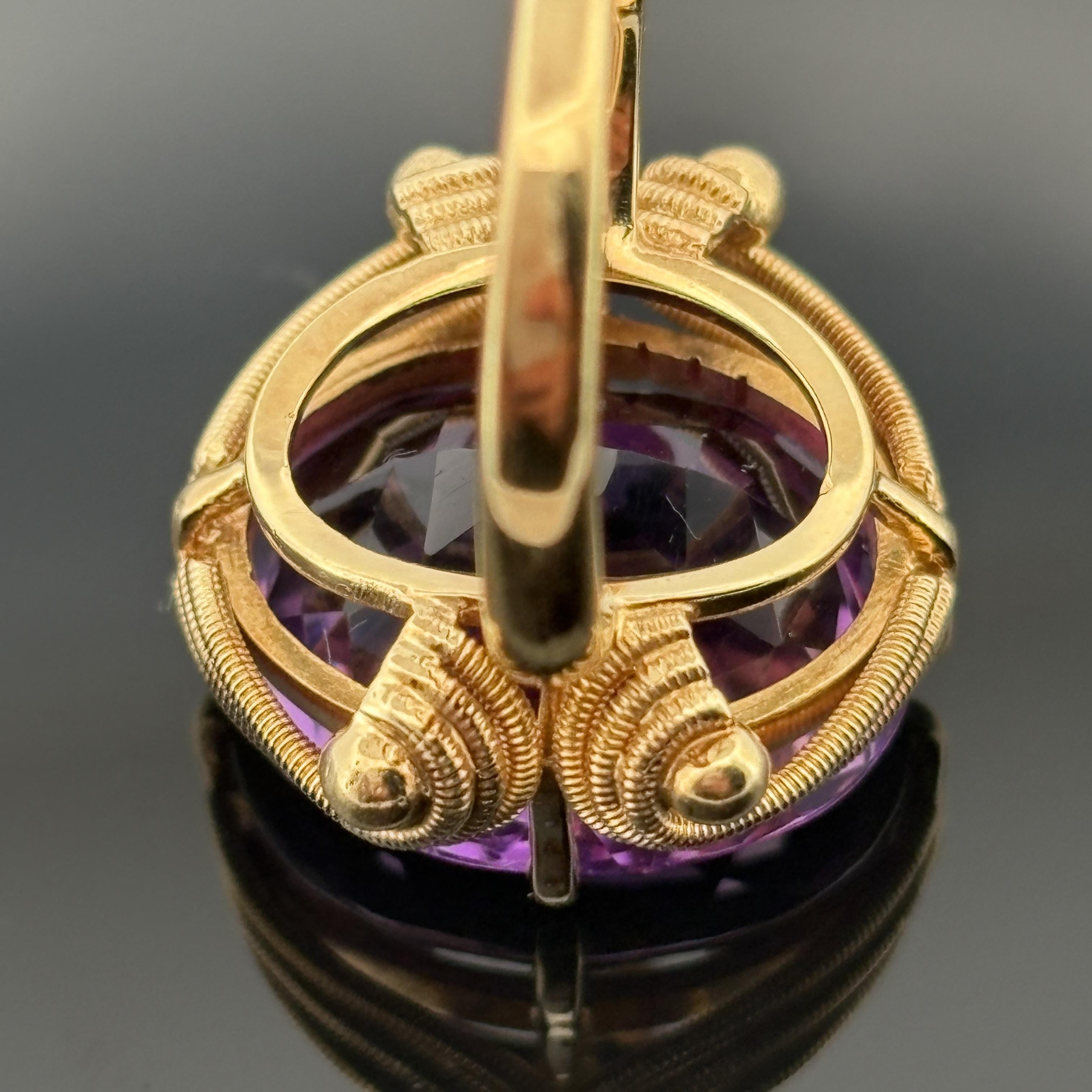 Vintage H. Stern Amethyst Ring 18k Yellow Gold, 12.65ct