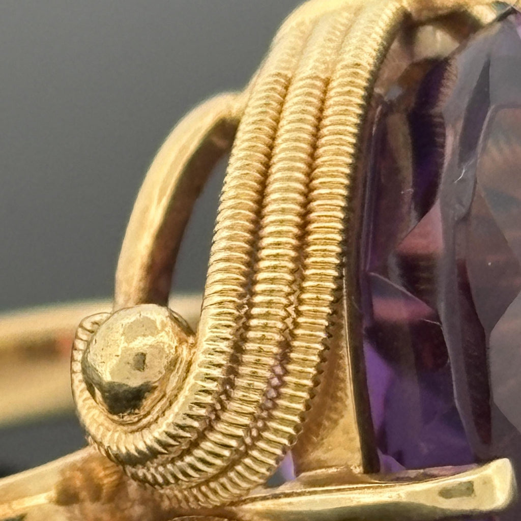 Vintage H. Stern Amethyst Ring 18k Yellow Gold, 12.65ct