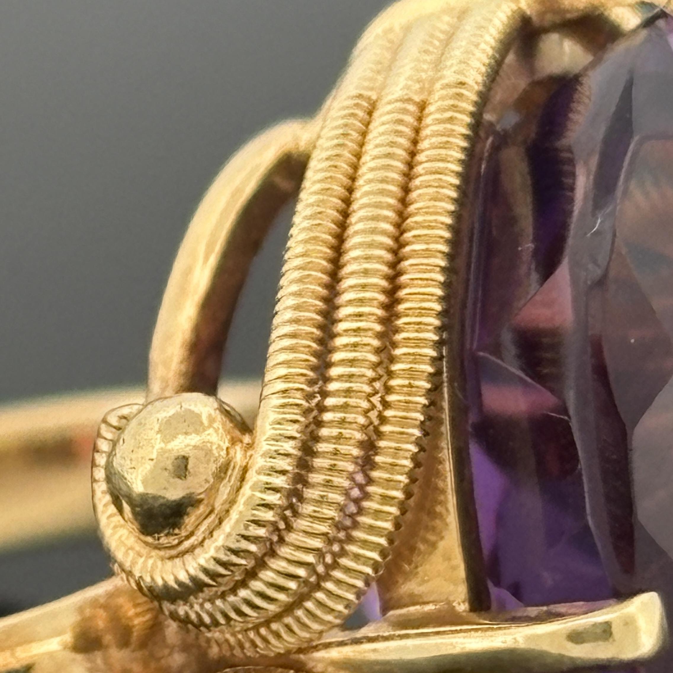 Vintage H. Stern Amethyst Ring 18k Yellow Gold, 12.65ct