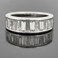 18K White Gold Tapered Baguette Diamond Channel-Set Band, 1.58ctw H/VS