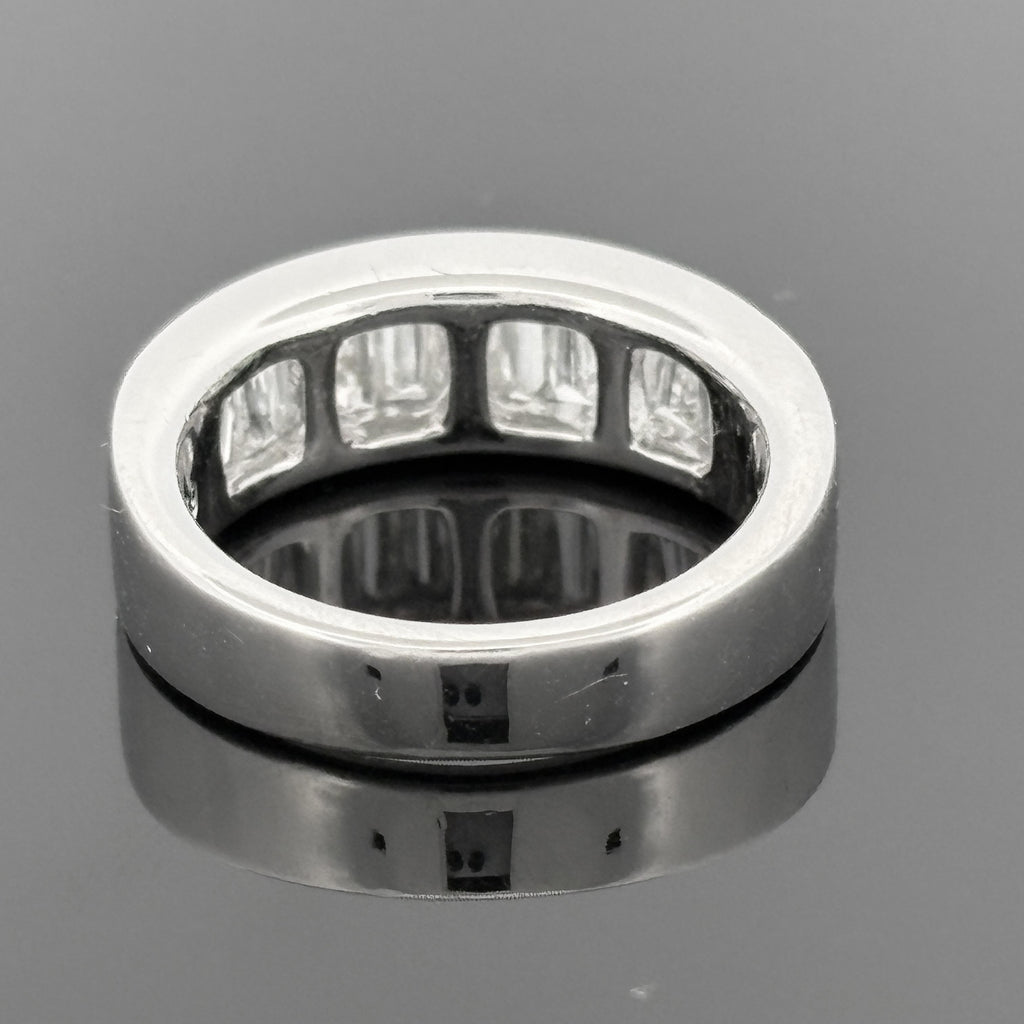 18K White Gold Tapered Baguette Diamond Channel-Set Band, 1.58ctw H/VS