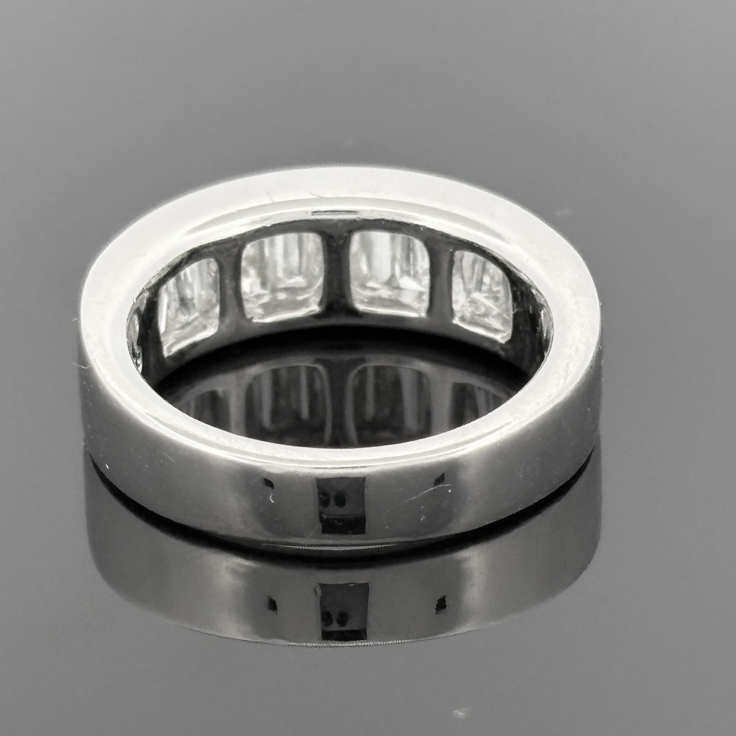 18K White Gold Tapered Baguette Diamond Channel-Set Band, 1.58ctw H/VS
