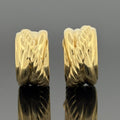 David Yurman 18K Yellow Gold Wide Cable Hoop Earrings