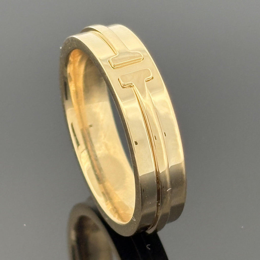 Tiffany & Co Tiffany T Wide Ring 18k Yellow Gold, 5.5mm Sz 9, $3,100