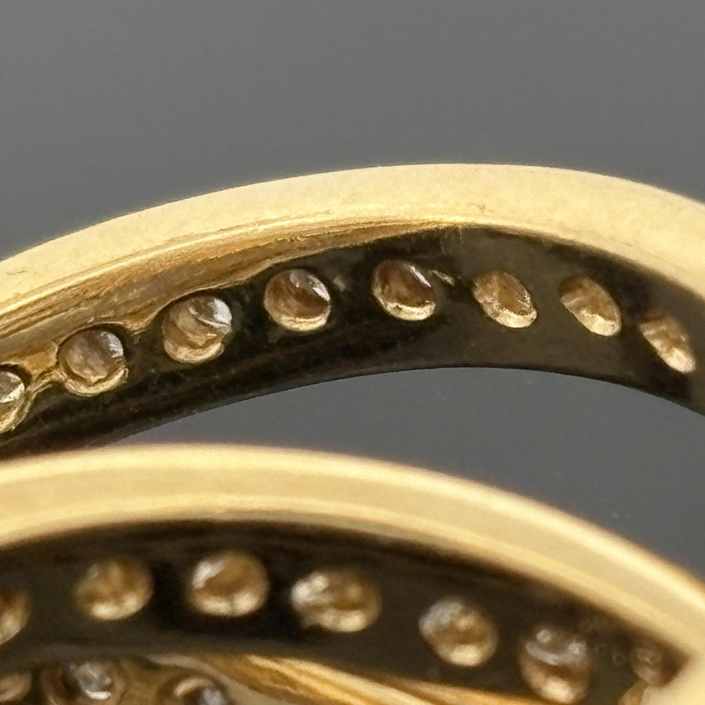 Trinity Diamond Eternity Rolling Band Ring 18k Yellow Gold, 2.21ctw