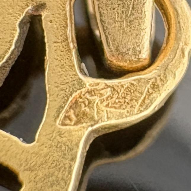 Antique French 18K Gold Ivy Leaf Pendant, Belle Époque, Early 20th Century
