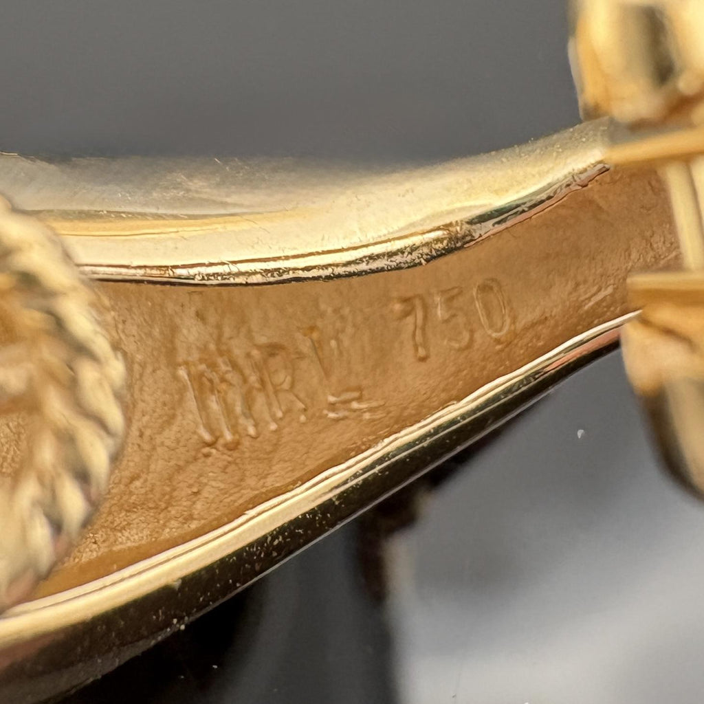 Pavé Diamond J Hoop Earrings 18k Yellow Gold, 0.68ctw F/VVS-VS Diamonds