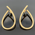 Dulong Kharisma Teardrop Hoop Earrings, 18K Gold with Diamonds, Large