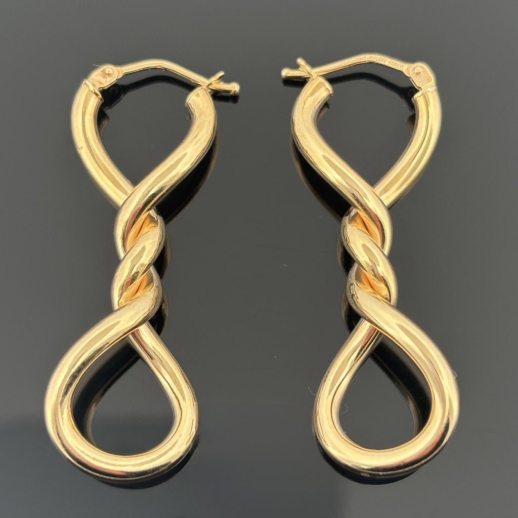 Milor Italy Twisted Hoop Earring 14k Yellow Gold
