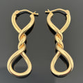 Milor Italy Twisted Hoop Earring 14k Yellow Gold