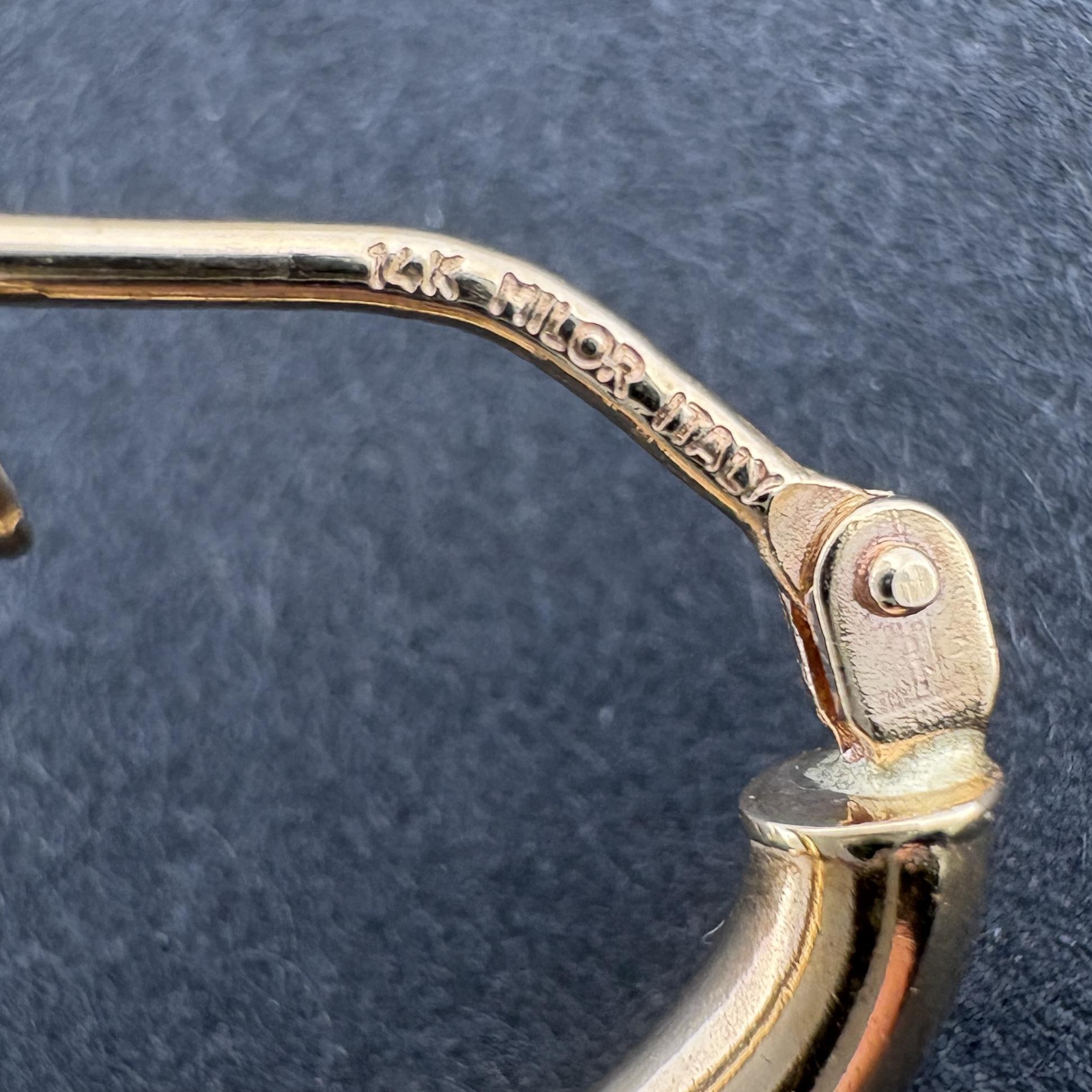 Milor Italy Twisted Hoop Earring 14k Yellow Gold