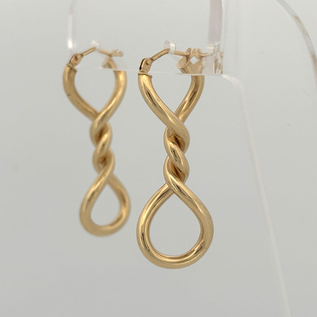 Milor Italy Twisted Hoop Earring 14k Yellow Gold