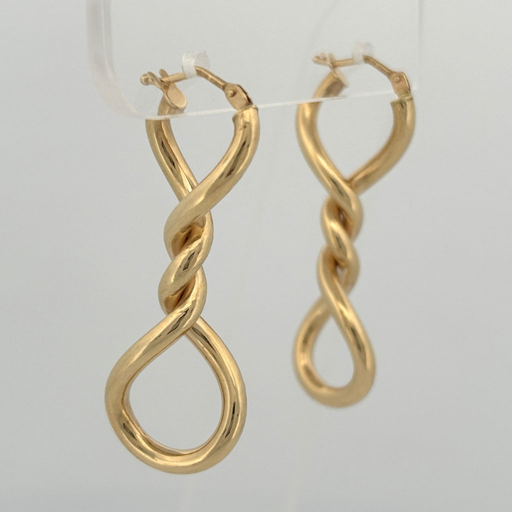 Milor Italy Twisted Hoop Earring 14k Yellow Gold