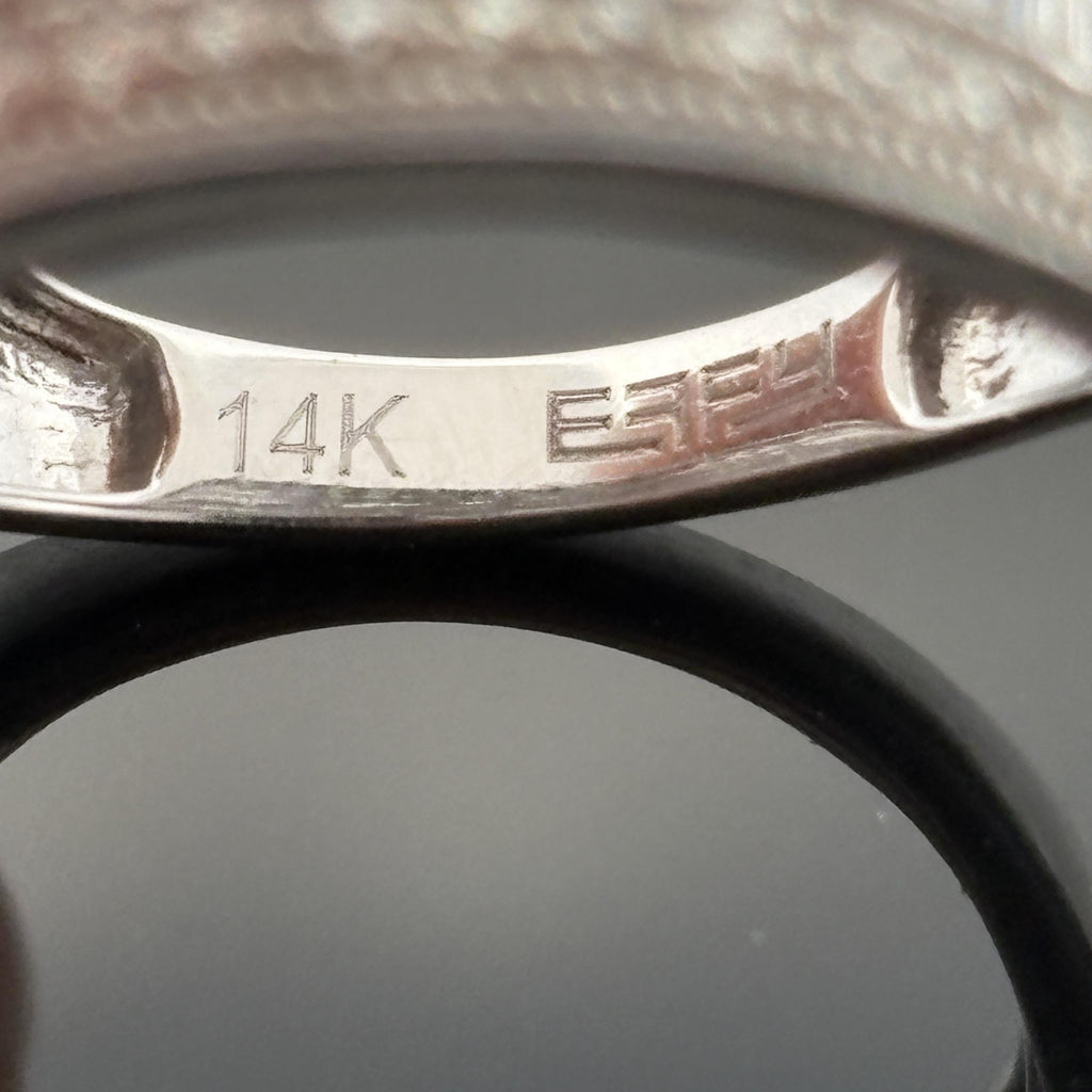 EFFY Wide 7 Row Diamond Baguette Band 14k White Gold, Approx 2.14ctw