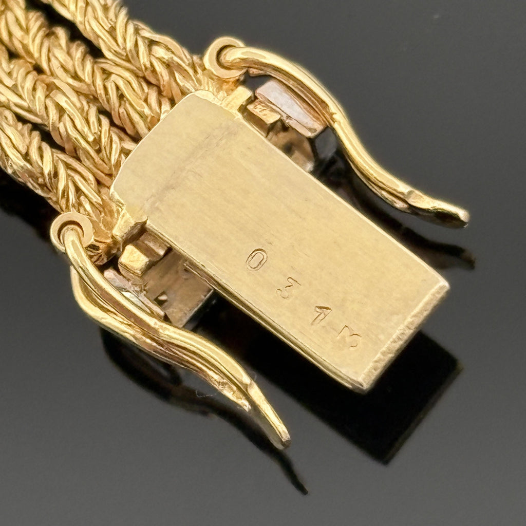 Vintage Tiffany & Co. 18K Gold, Platinum & Diamond Rope Bracelet, 1980s