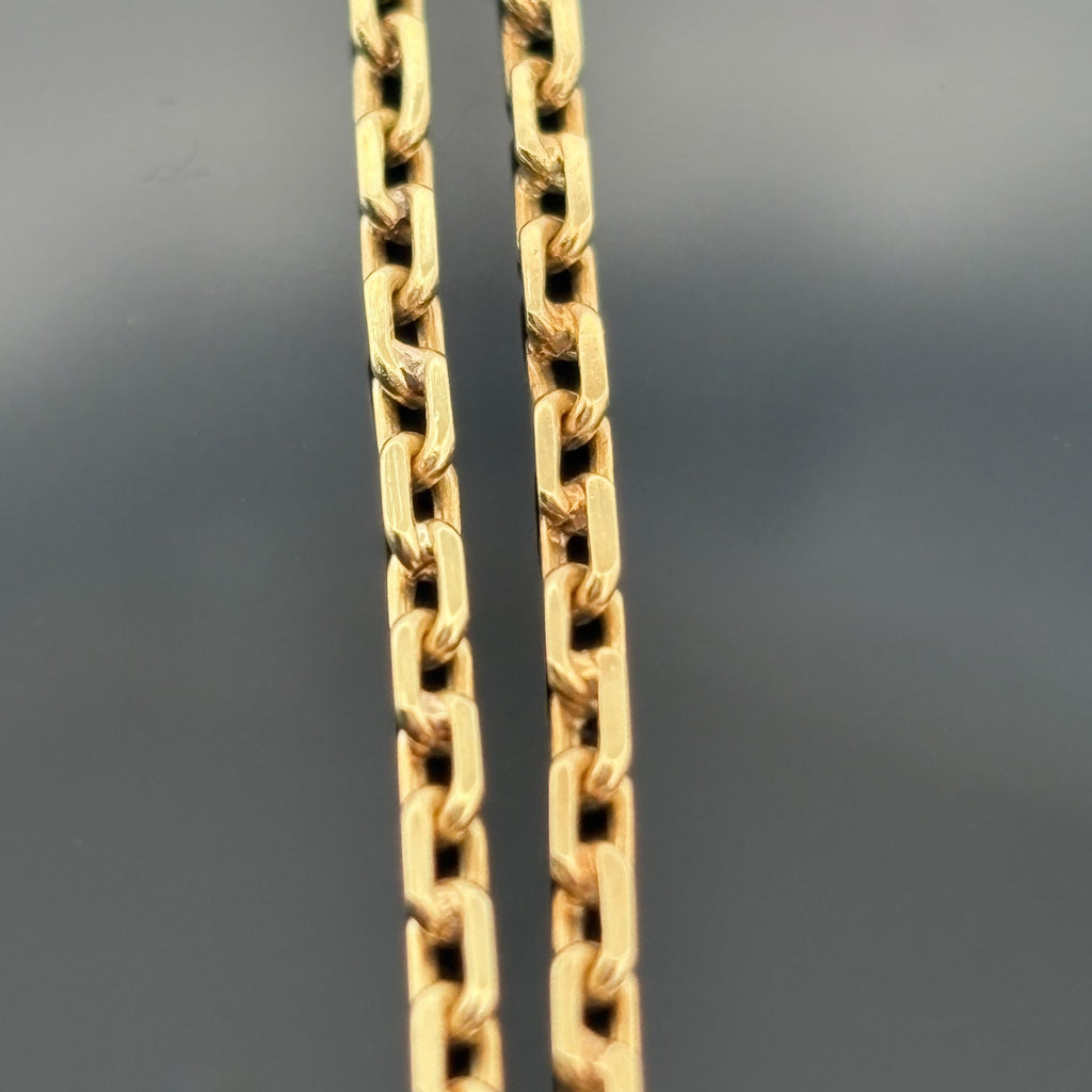 Vintage French Cable Link 18k Yellow Gold Chain, 2.5mm 16.25"