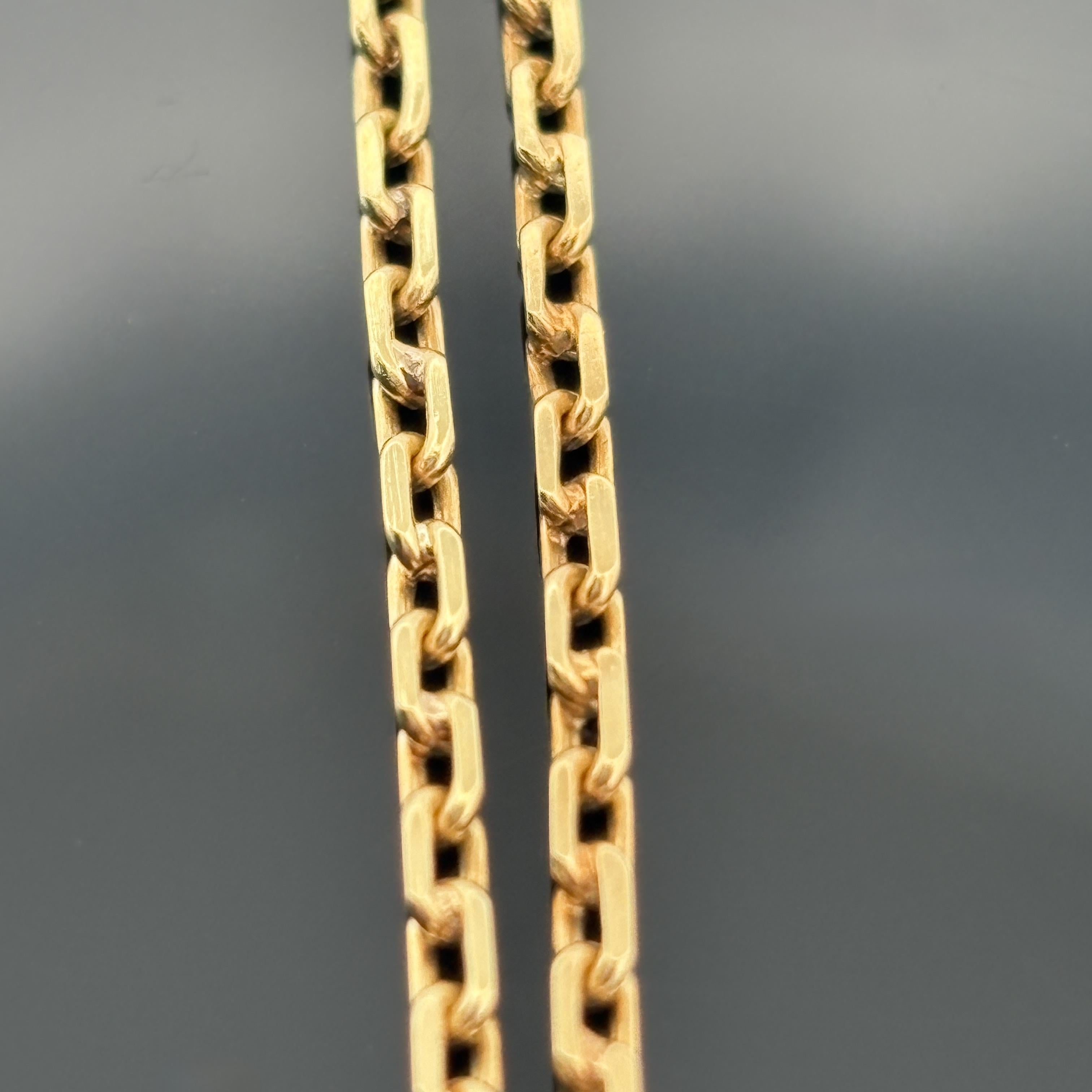 Vintage French Cable Link 18k Yellow Gold Chain, 2.5mm 16.25"