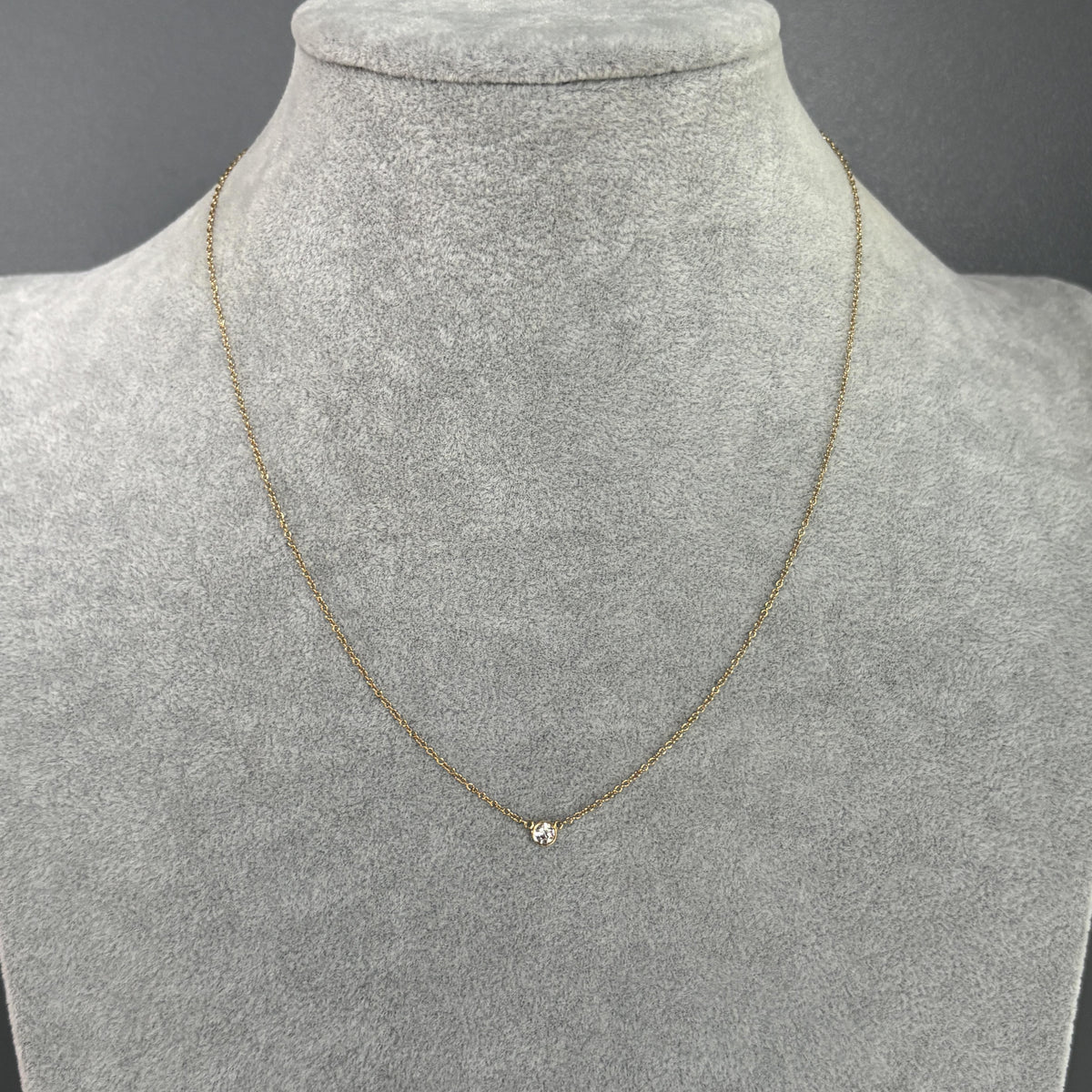 Tiffany & Co. Elsa Peretti Diamonds by the Yard 0.17ct Diamond Necklace 18K Y