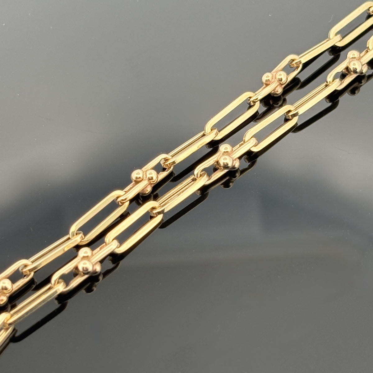 Paperclip and U-Link 14K Yellow Gold Chain Necklace, 20 Inch 3.5mm
