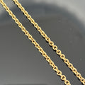 Vintage Tiffany & Co. 18K Yellow Gold Cable Link Chain Necklace, 24" 3mm 16.9g