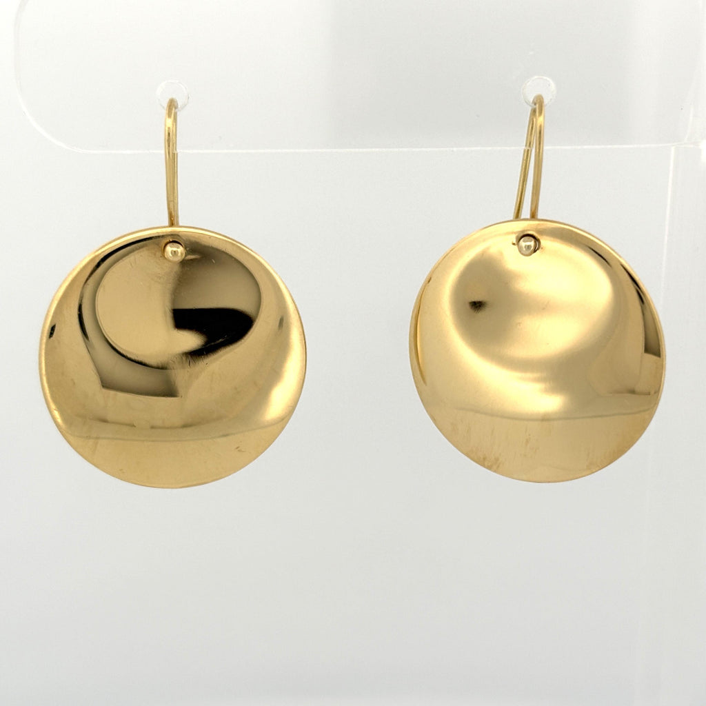 Tiffany & Co. Elsa Peretti 18K Yellow Gold Disc Drop Round Earrings