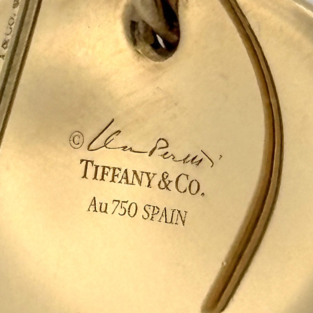 Tiffany & Co. Elsa Peretti 18K Yellow Gold Disc Drop Round Earrings