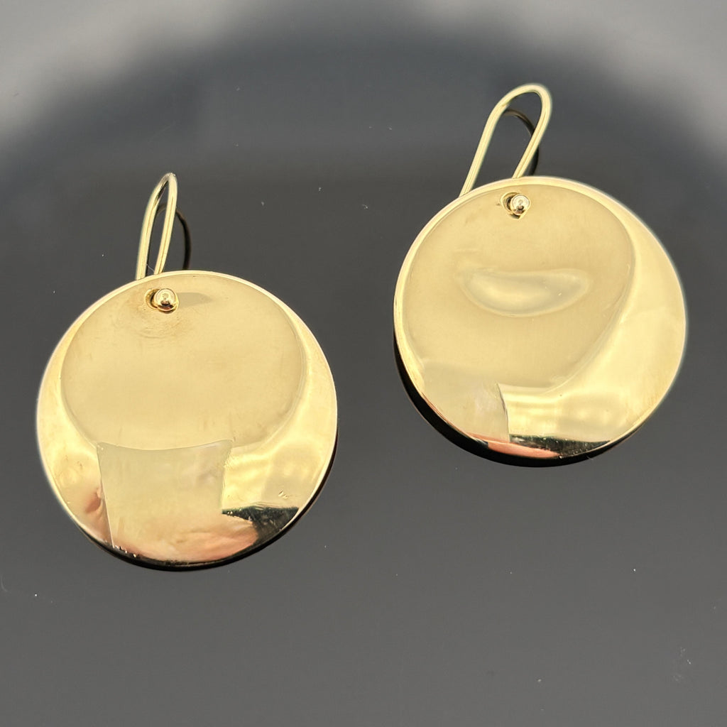Tiffany & Co. Elsa Peretti 18K Yellow Gold Disc Drop Round Earrings