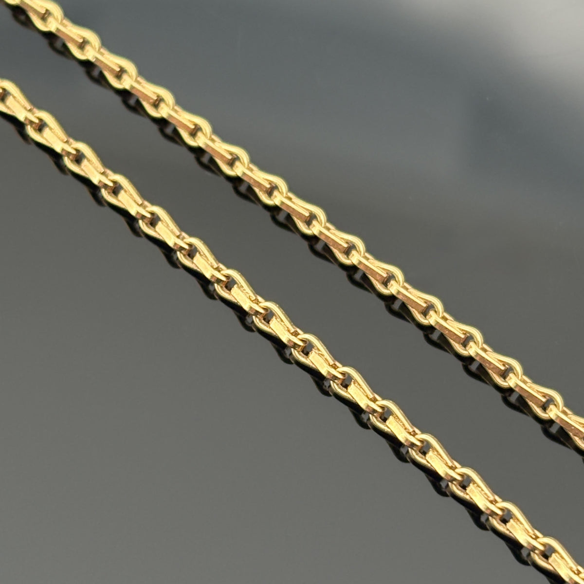 Vintage Italian Modernist 18K Gold and Diamond Triangle Pendant Necklace