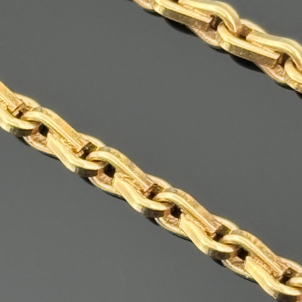 Vintage Italian Modernist 18K Gold and Diamond Triangle Pendant Necklace