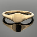 Luvente Square Petite Signet Ring 14k Yellow Gold Sz 6.25