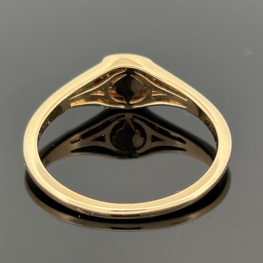 Luvente Square Petite Signet Ring 14k Yellow Gold Sz 6.25