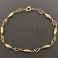 Portuguese 19K Yellow Gold Openwork Link Bracelet, Early 1980s