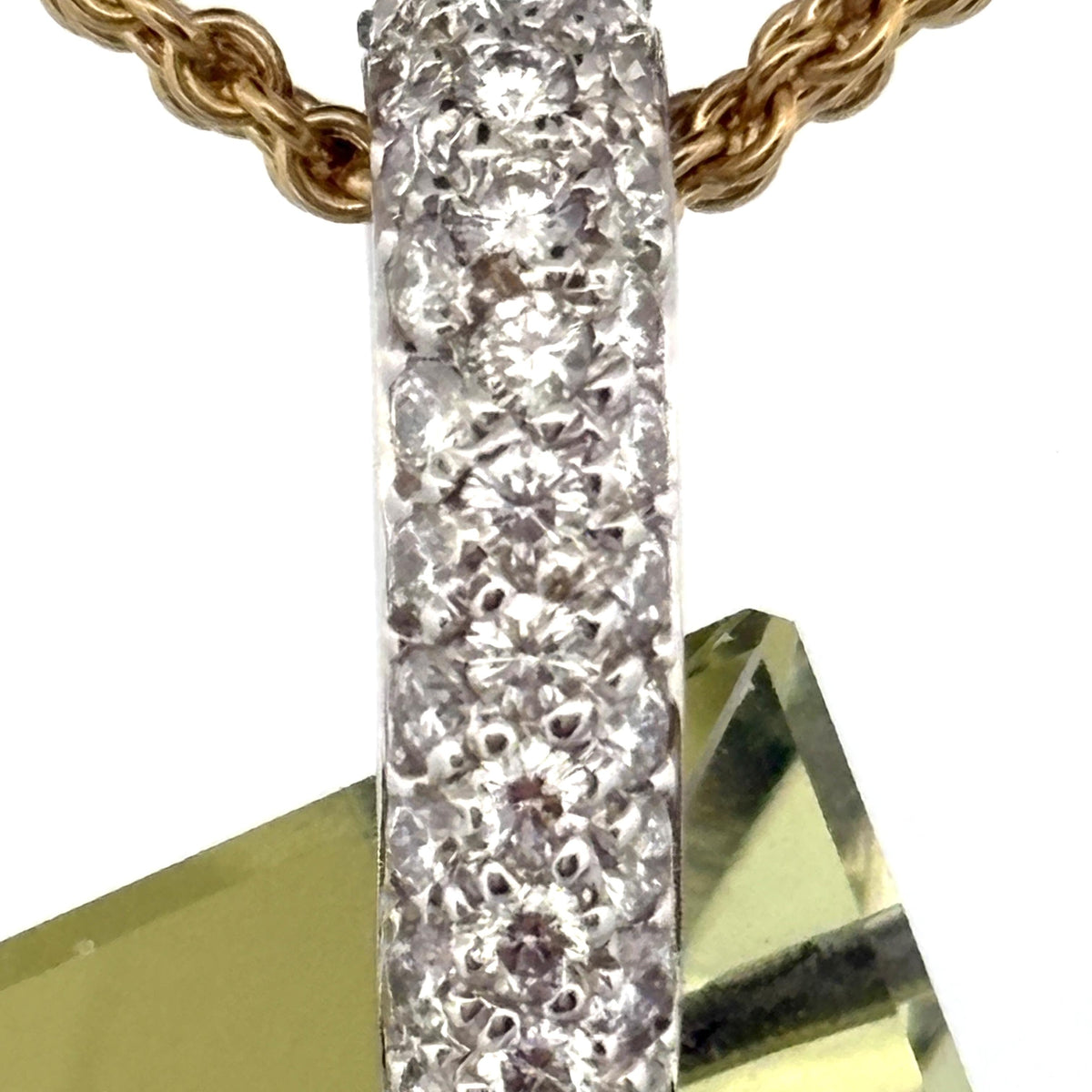 Samuel Getz 98.68ct Heliodor Necklace 18k Gold & Diamond