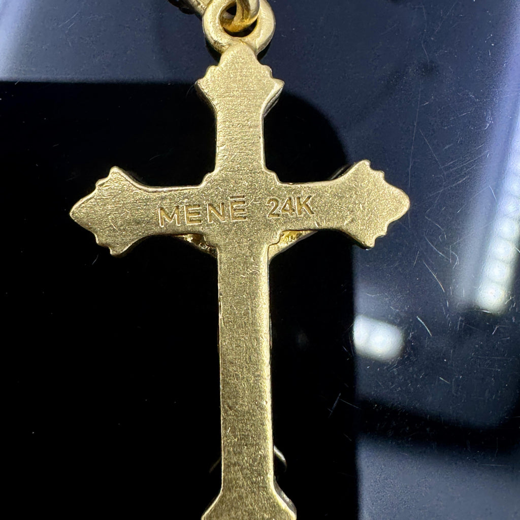 Solid 24k Gold Cross Necklace 10.2g