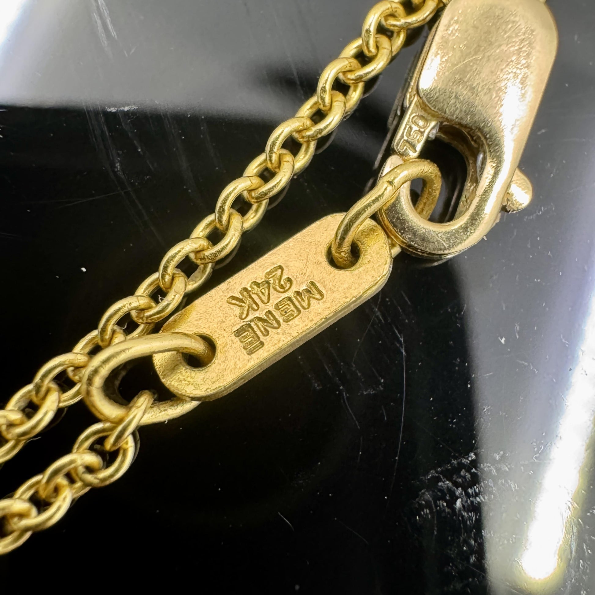 Solid 24k Gold Cross Necklace 10.2g