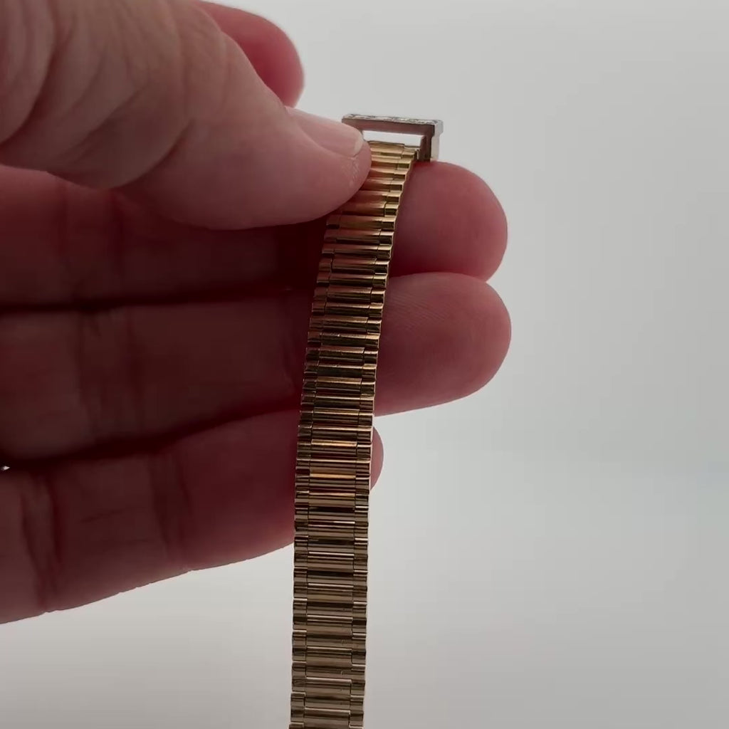 Vintage Adjustable Diamond Belt Ring - 14k