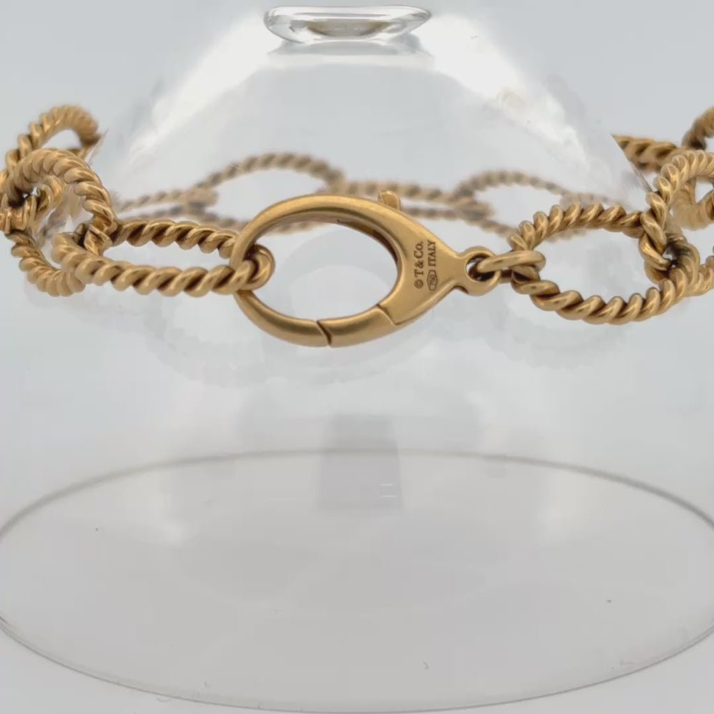 Tiffany & Co Rope Motif Oval Link Bracelet 18k, Italy