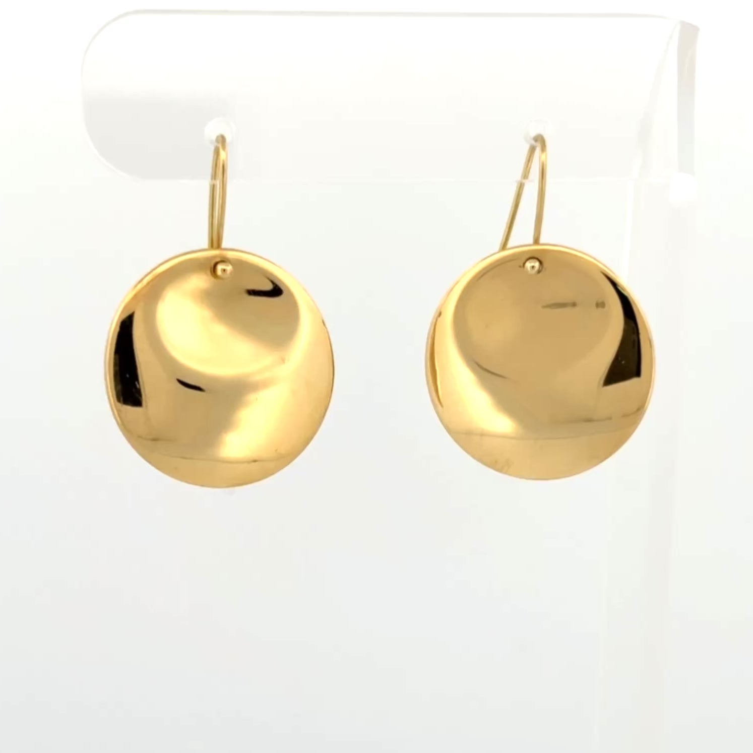 Tiffany & Co. Elsa Peretti 18K Yellow Gold Disc Drop Round Earrings
