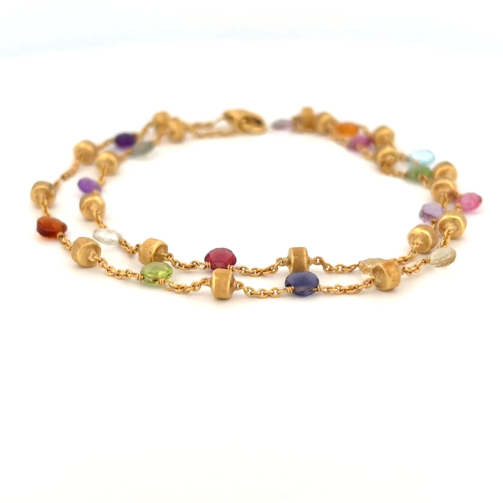 Marco Bicego Paradise Gemstone Necklace 18k Yellow Gold 18"